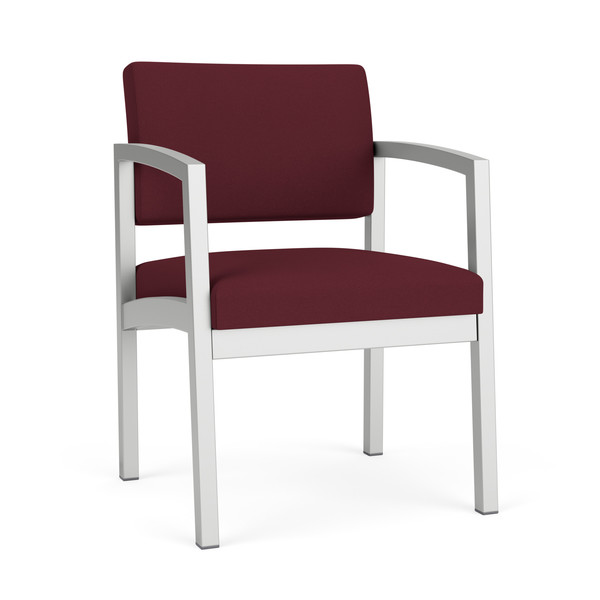 Lesro Wine/Mulberry (Red)Guest Chair, 22.5W24.5L32H, FabricSeat, Lenox SteelSeries LS1101